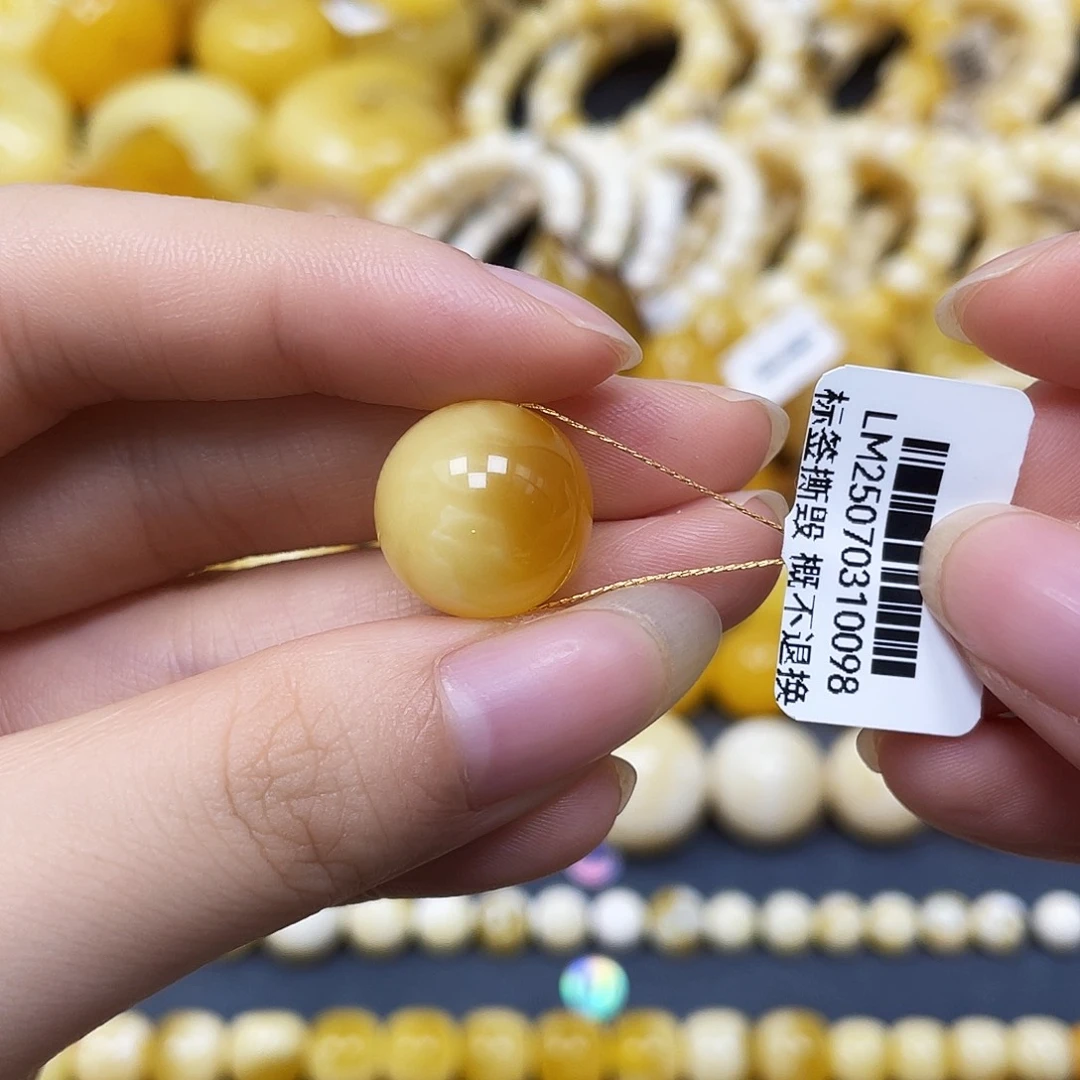裸石蜜蜡未镶嵌圆珠15.2mm福利