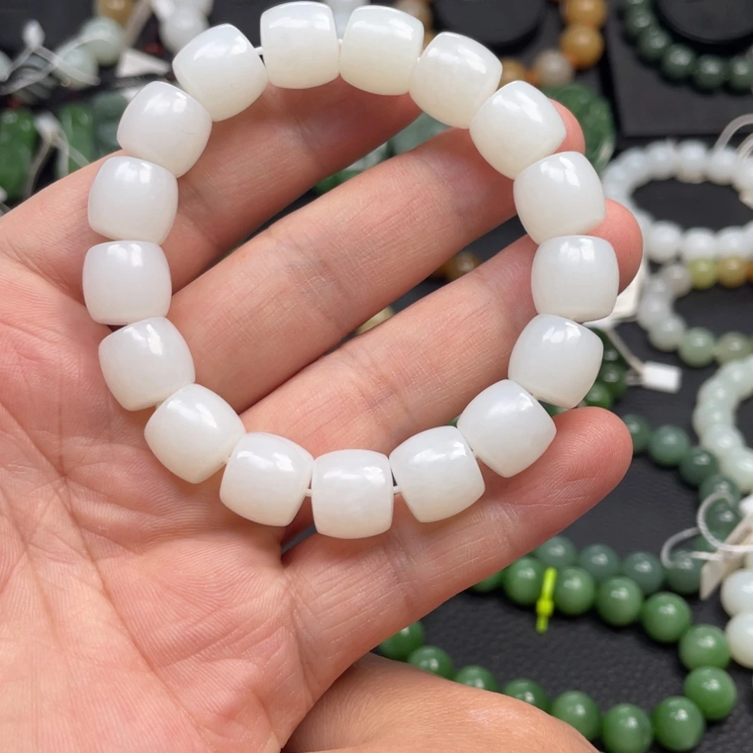 和田玉未镶嵌手链13