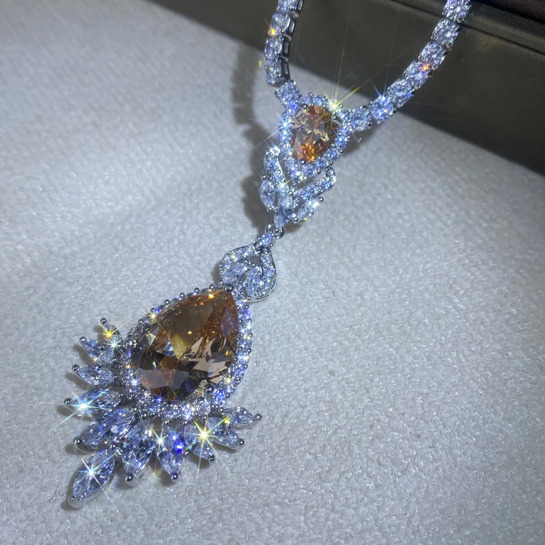 6400【项链】轻奢精品白金色女士项链
