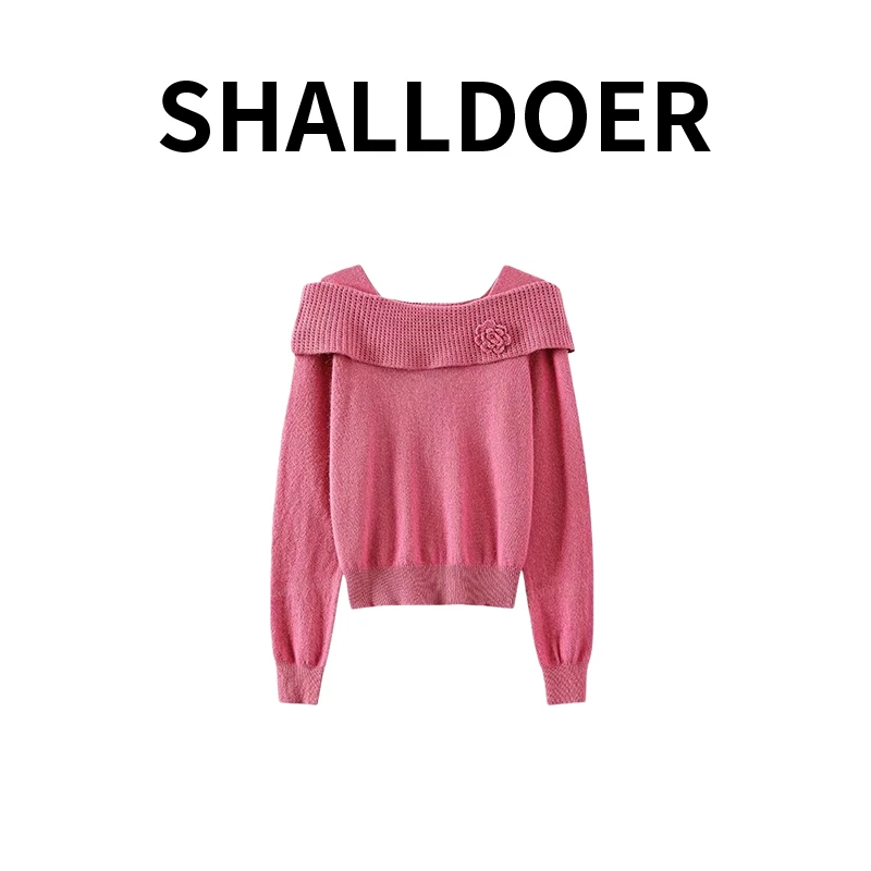 潮流纯色长袖上衣女2025秋季新款韩系高级设计感通勤百搭针织衣服