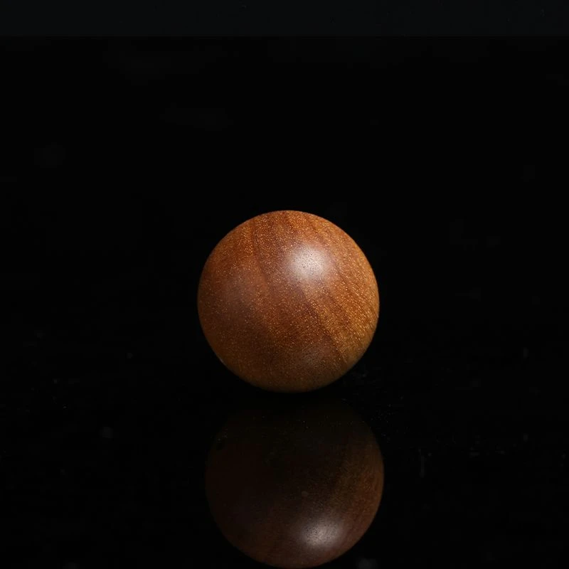 定制木块老磨砂红平安扣-4565