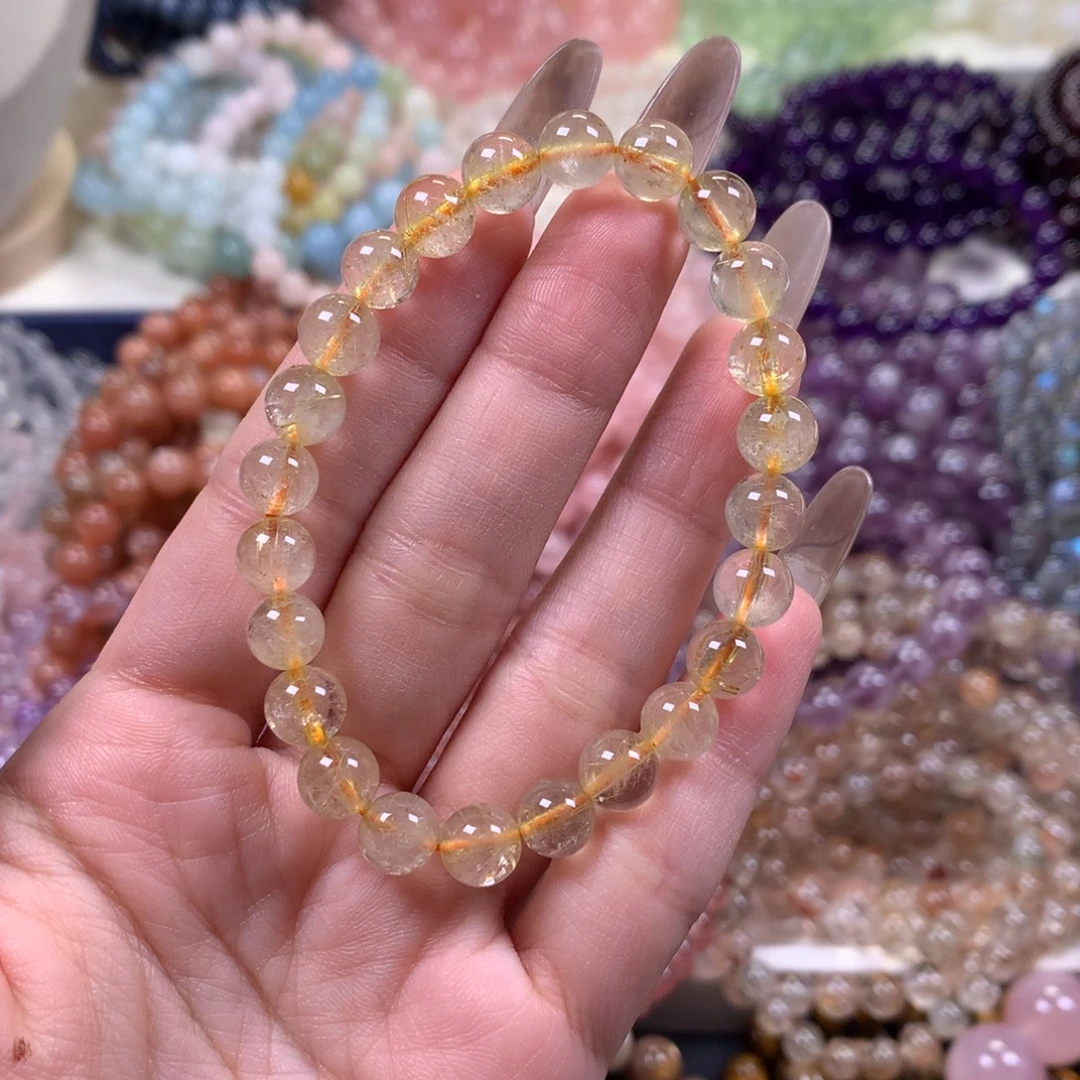 水晶未镶嵌手链金发晶卡7.7