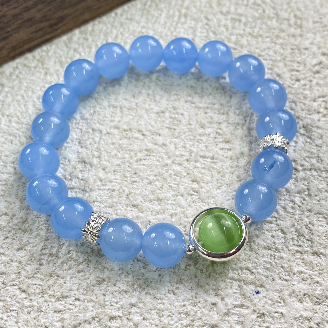 YHKINGS1733设计师款10m海蓝宝单圈简约多样性发其一不带礼盒