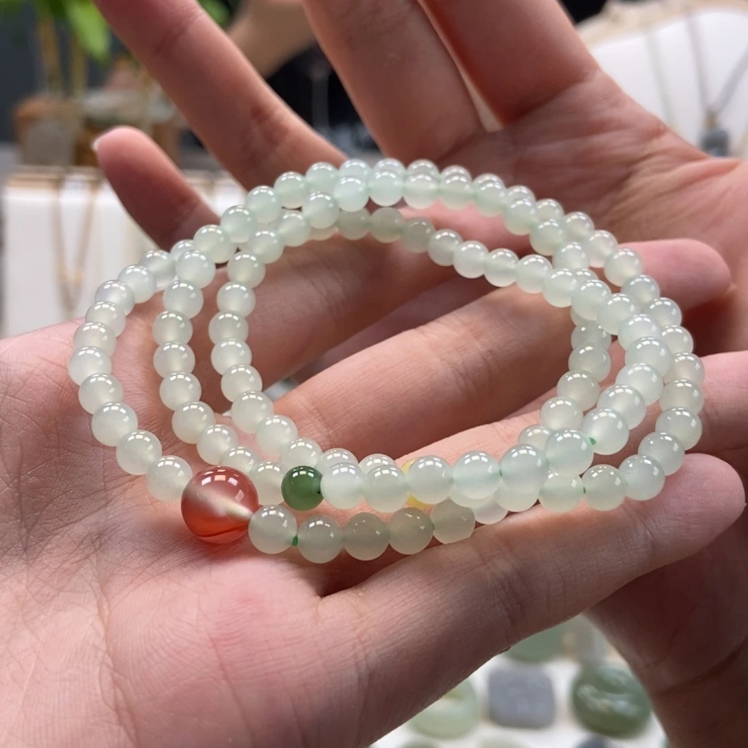 和田玉未镶嵌手串卡五