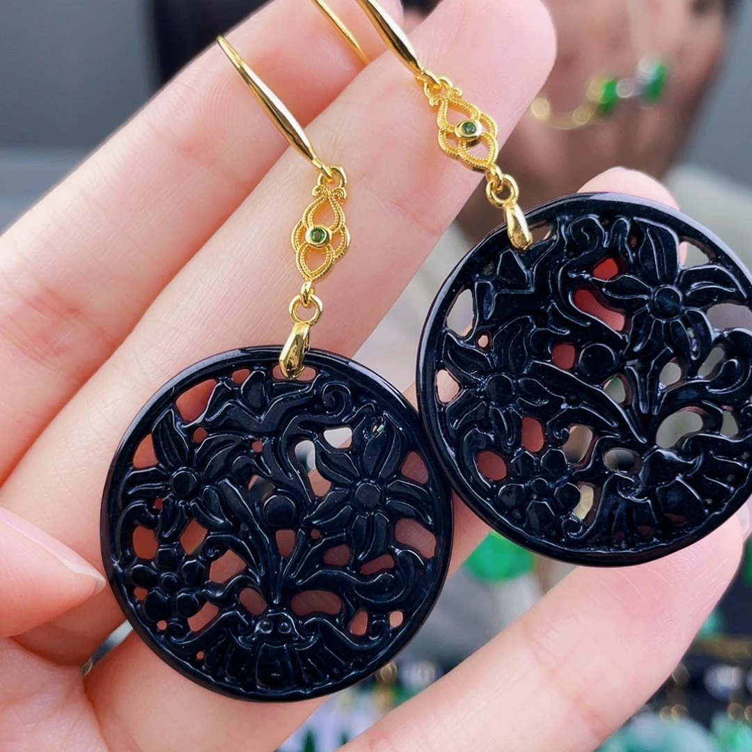 翡翠未镶嵌耳饰饰品