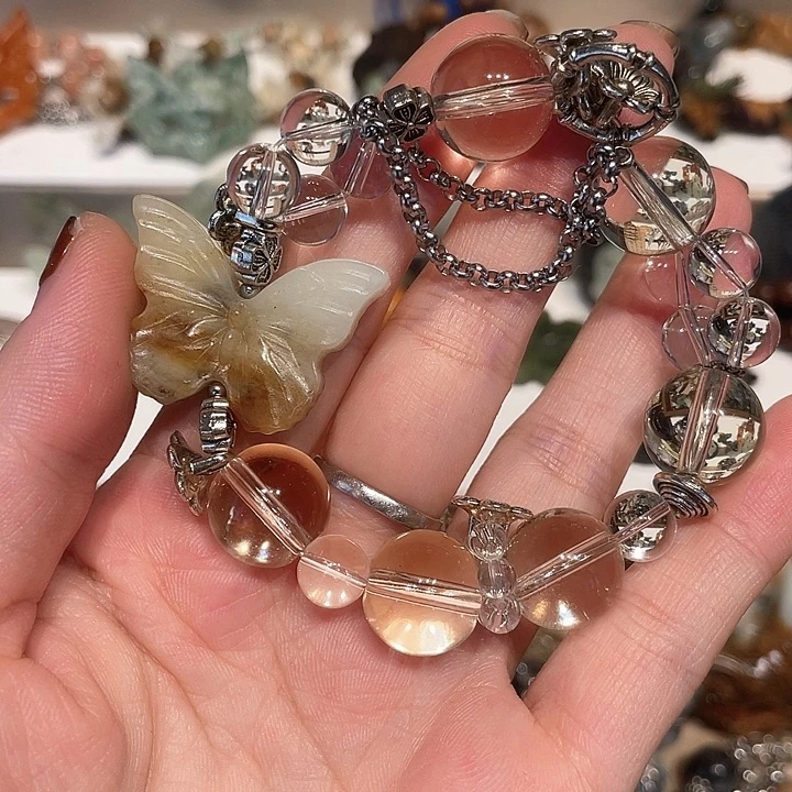 蛇纹石玉合金颈饰