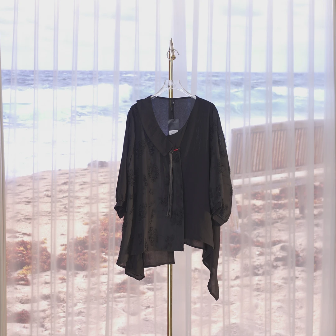 【澜夕大码128】2025年新款春秋款国风上衣