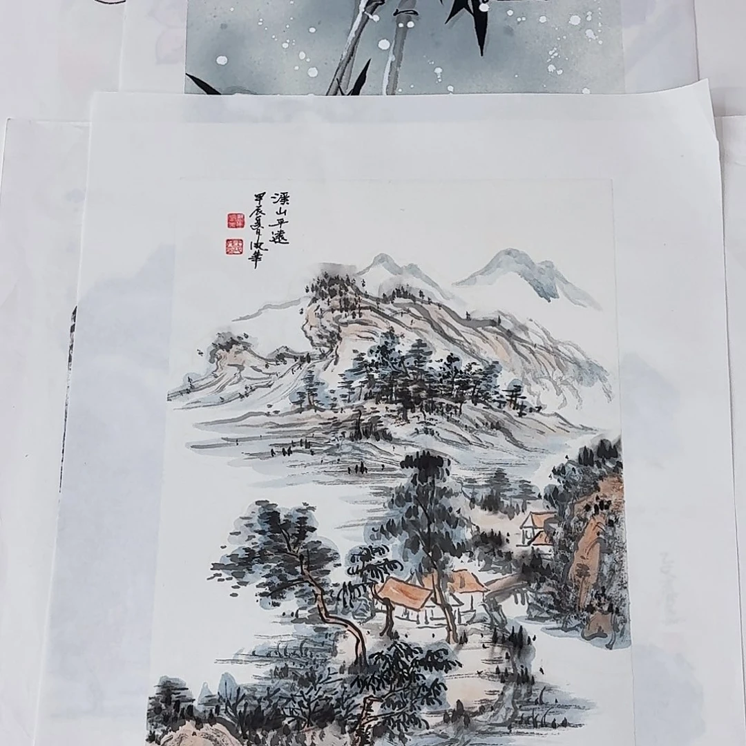 国画山水小品一张