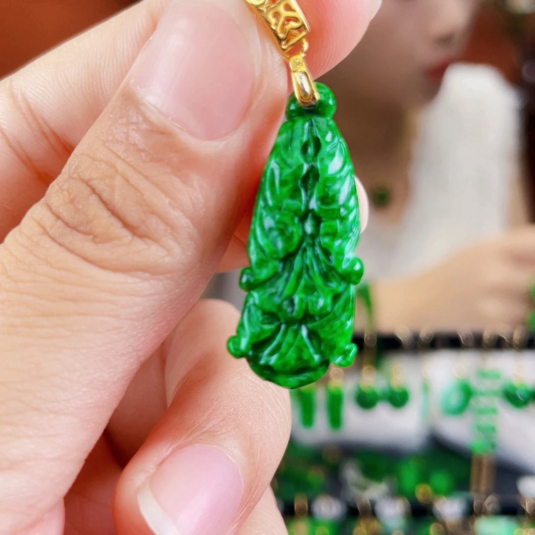 翡翠未镶嵌耳饰饰品