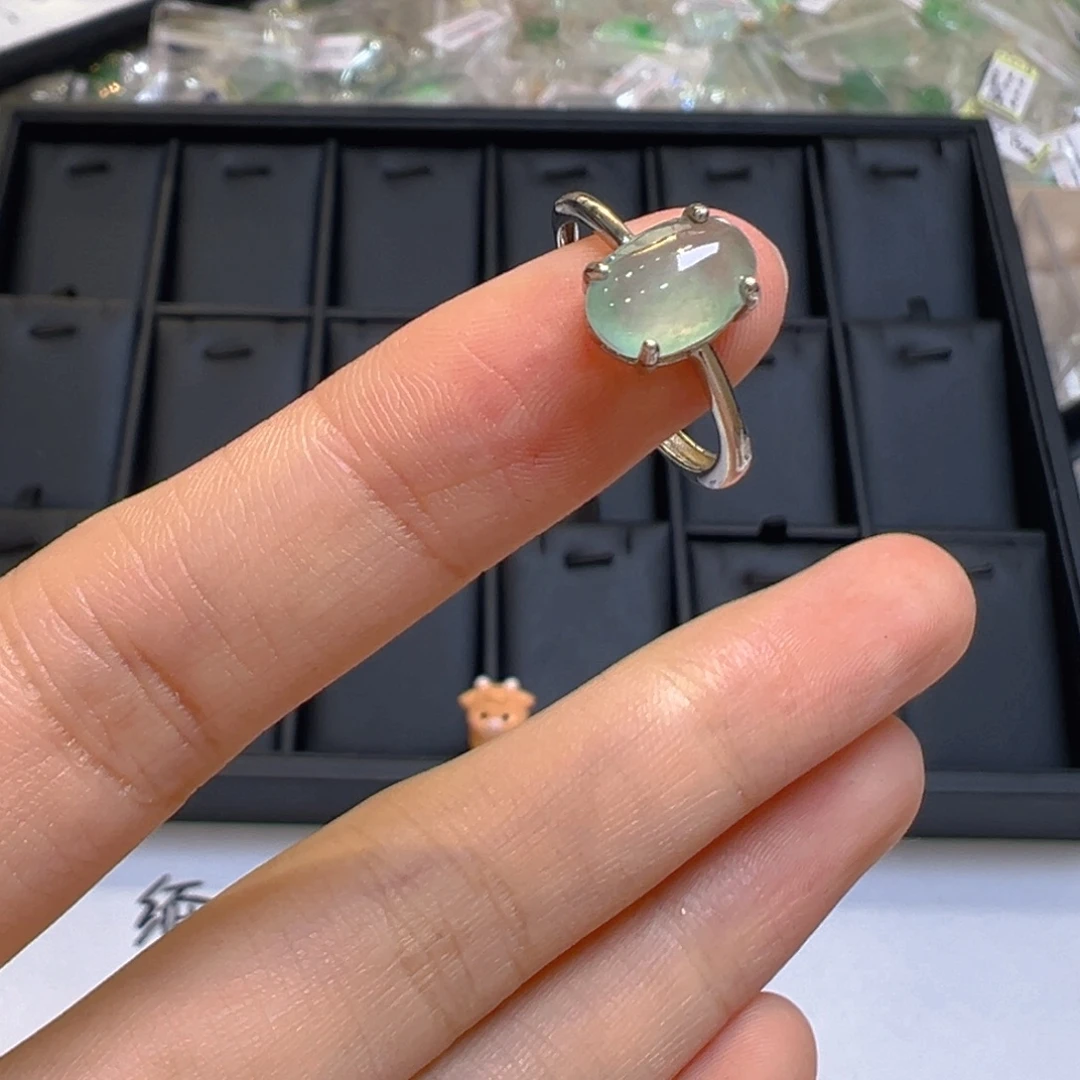 翡翠银S925镶嵌吊坠(不含链)