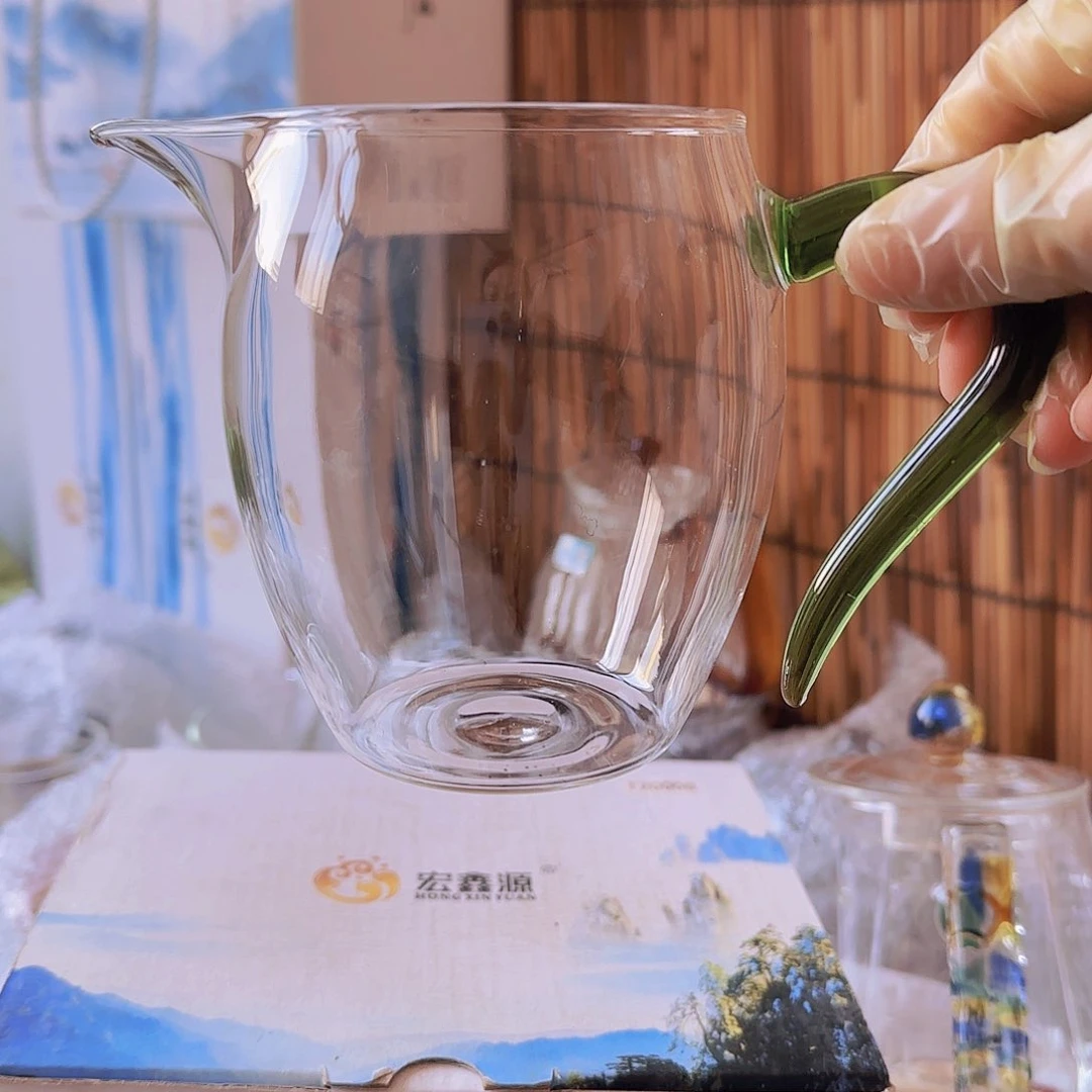 高硼硅玻璃茶水分离款玲珑绿