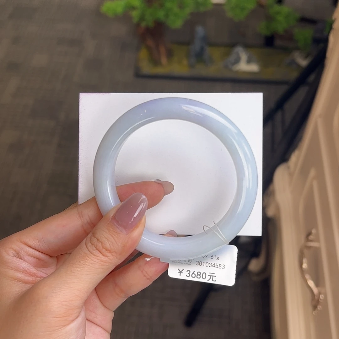 翡翠手镯未镶嵌56.6紫罗兰