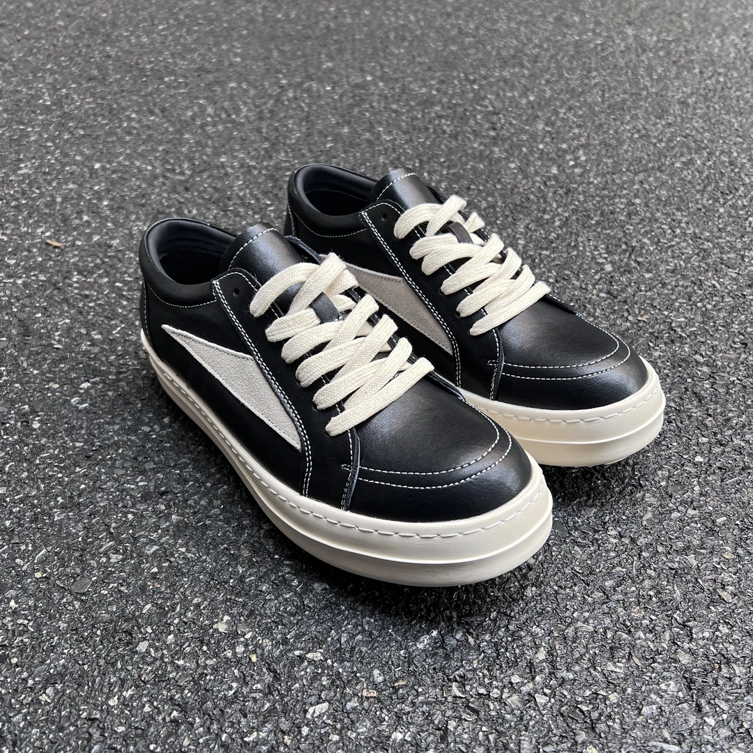 【RO平替真皮牛皮】VIBE风秋季小众设计厚底百搭低帮休闲潮鞋