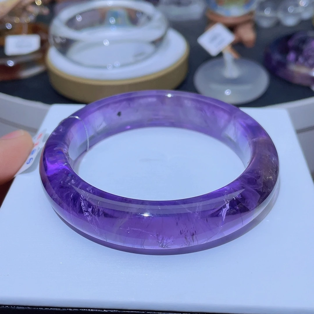 水晶手镯未镶嵌天然乌拉圭紫水晶手镯