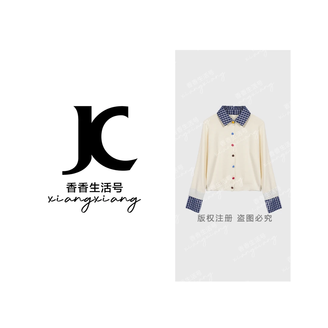 【香香专属】“虹窗织语”2025春季新款欧若风针织衫假两件上衣YN9233