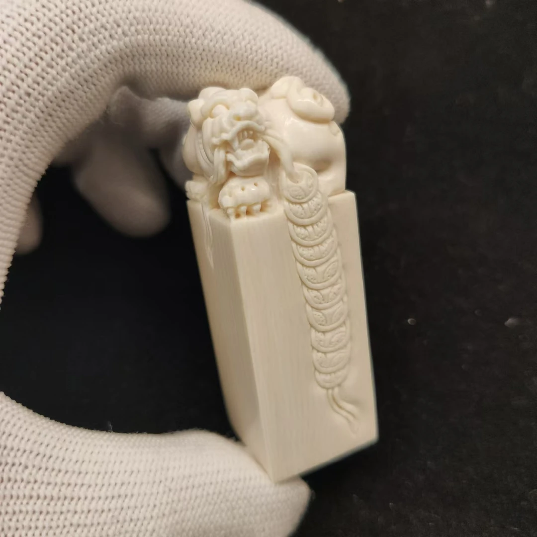 【叶】A00433印章猛犸牙工艺品