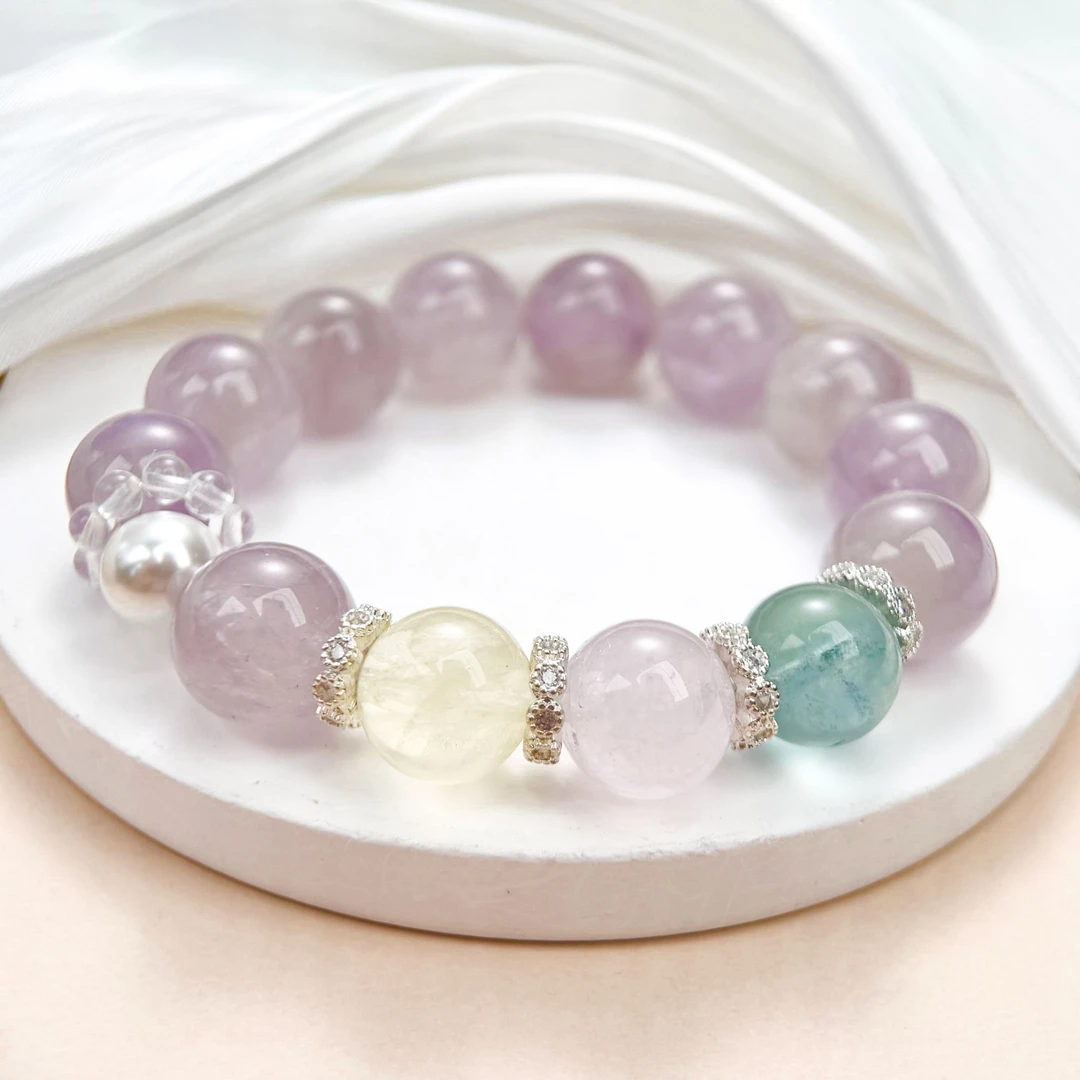 0264 紫水晶/黄水晶/白水晶/女士手串