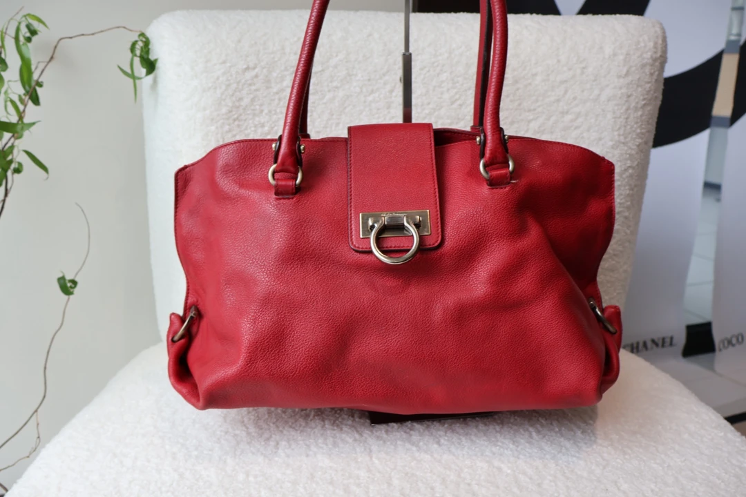 95新 FERRAGAMO/菲拉格慕 奢品阁/菲拉格慕红色托特