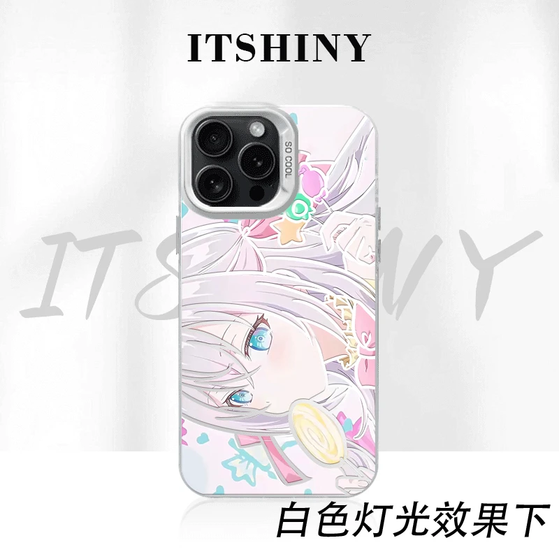 艾莉同学手机壳彩银适用于苹果华为荣耀小米VIVOPPO一加11