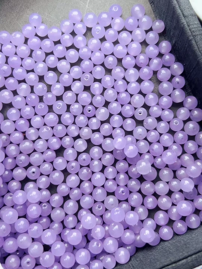 卡6mm 天然冰紫珠子 多样性发一