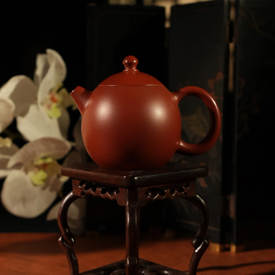 拂云轩【小龙蛋】原矿朱泥 约125cc/宜兴原矿紫砂壶