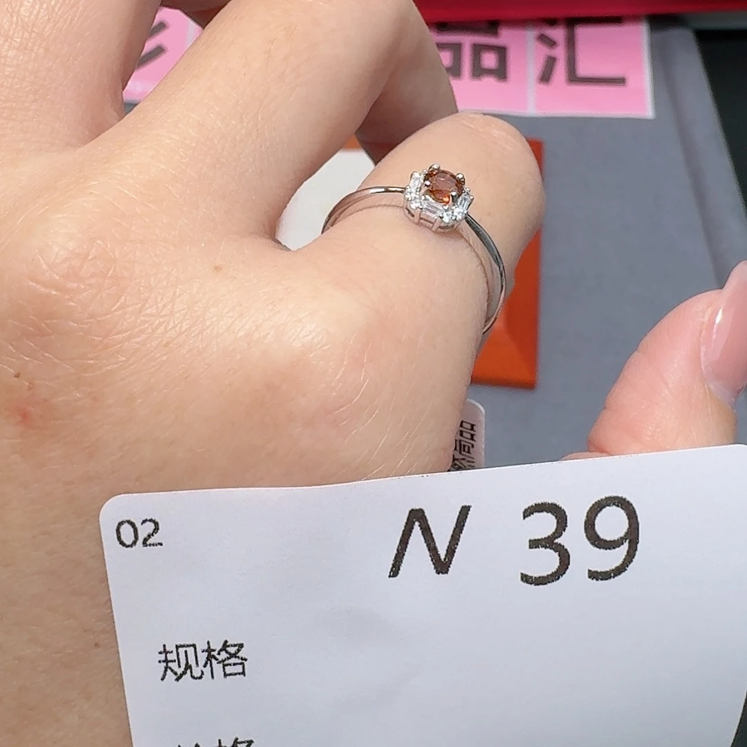 水晶戒指银S925镶嵌n39戒指