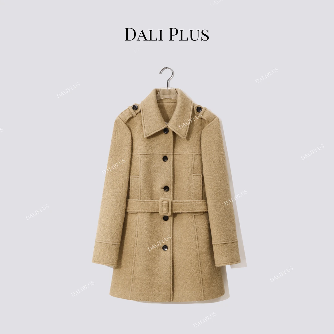 DALI PLUS“100羊毛风衣95白鹅绒服”经典款时髦大衣-D5ST1570
