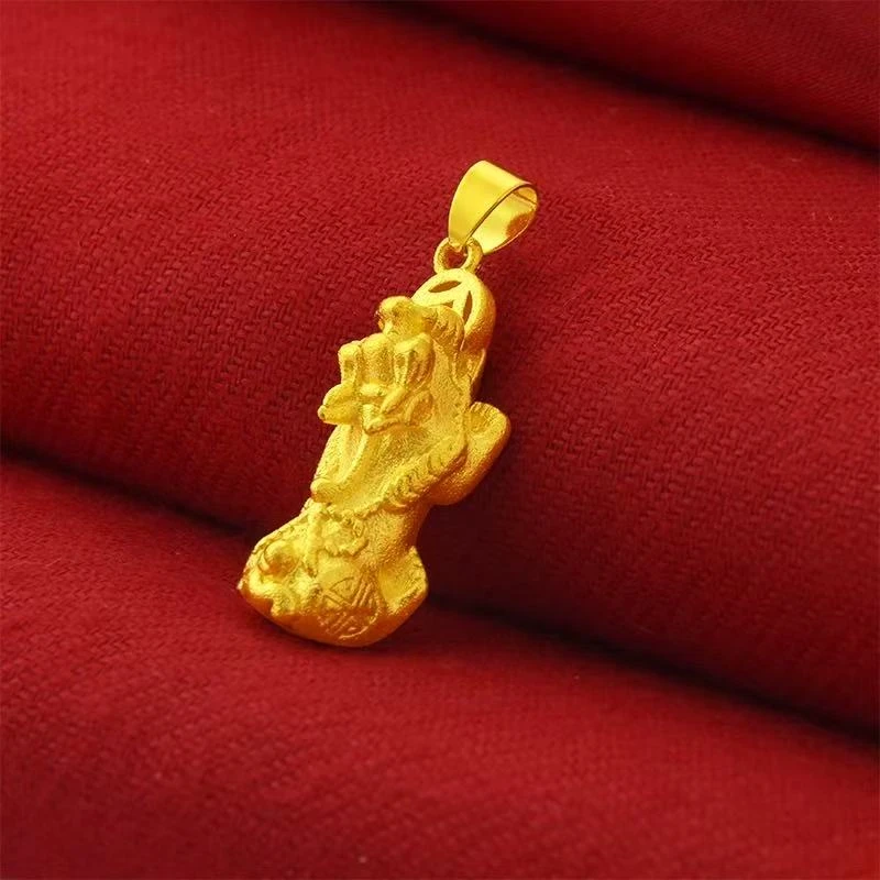 【云总甄选】K黄色进宝貔貅项链赠链【SCD23】