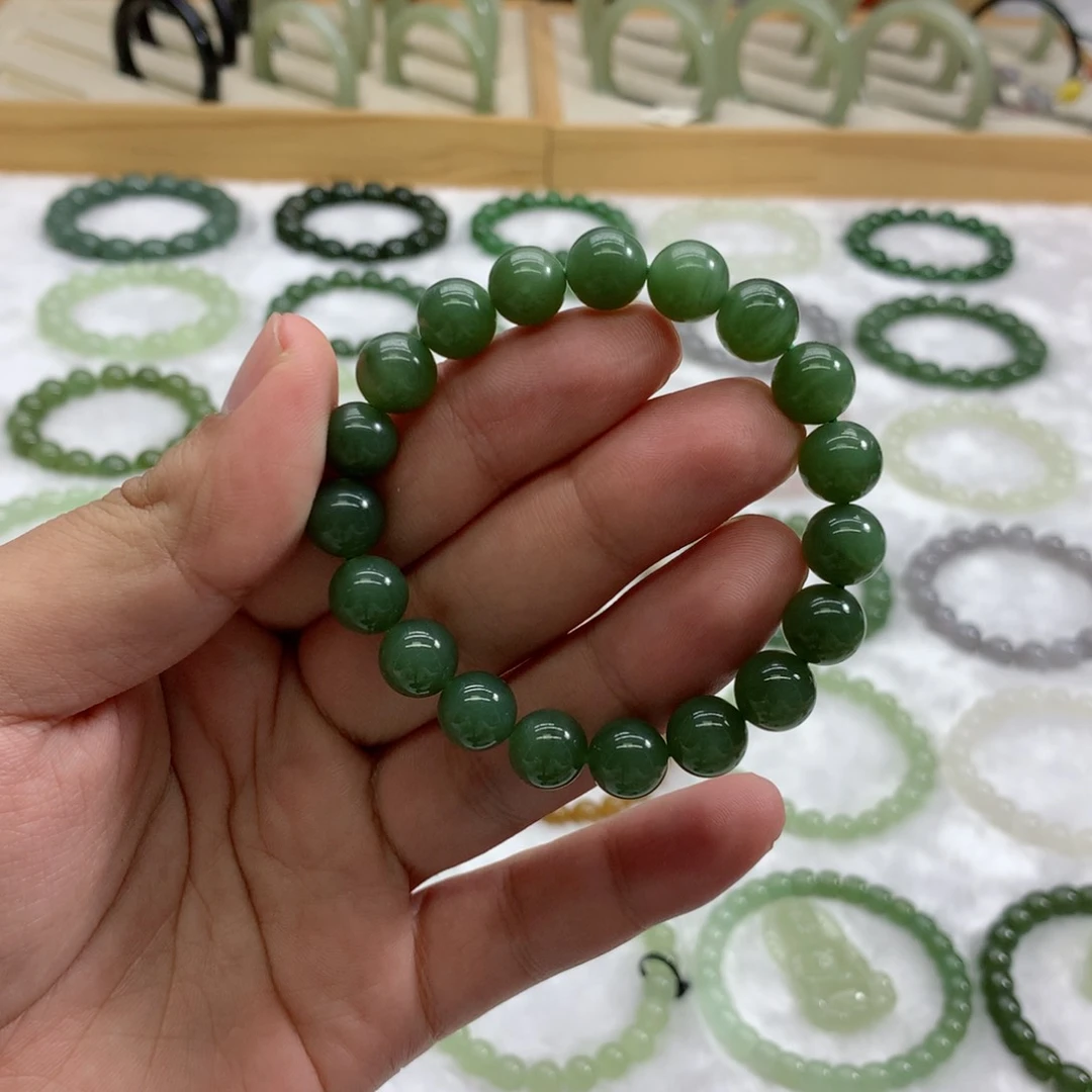 未镶嵌手串和田玉（湖水绿10）