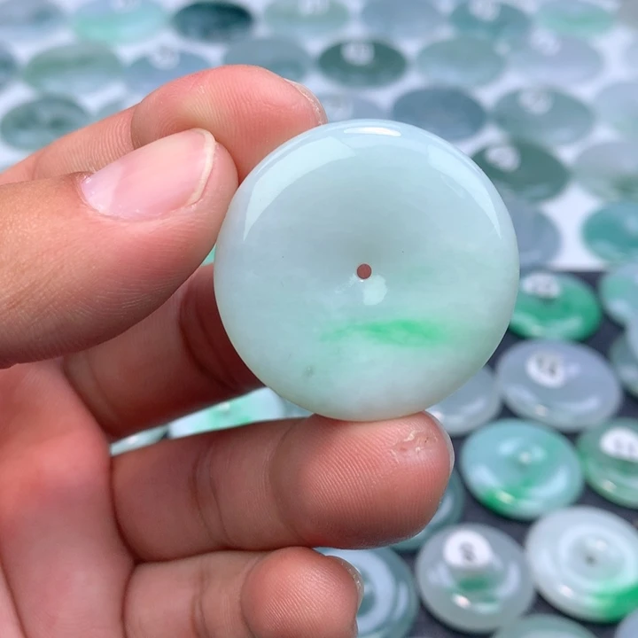 翡翠未镶嵌颈饰缅甸天然A货翡翠33.8-6.3