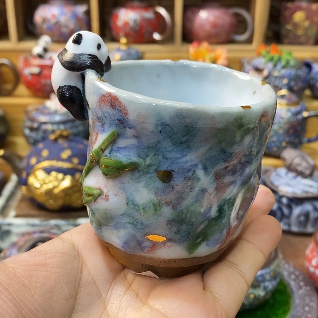 粗陶志野柴烧茶器