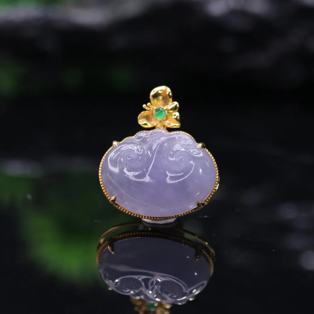 FC12天然缅甸翡翠A货如意挂件/400275/保利厦门拍卖