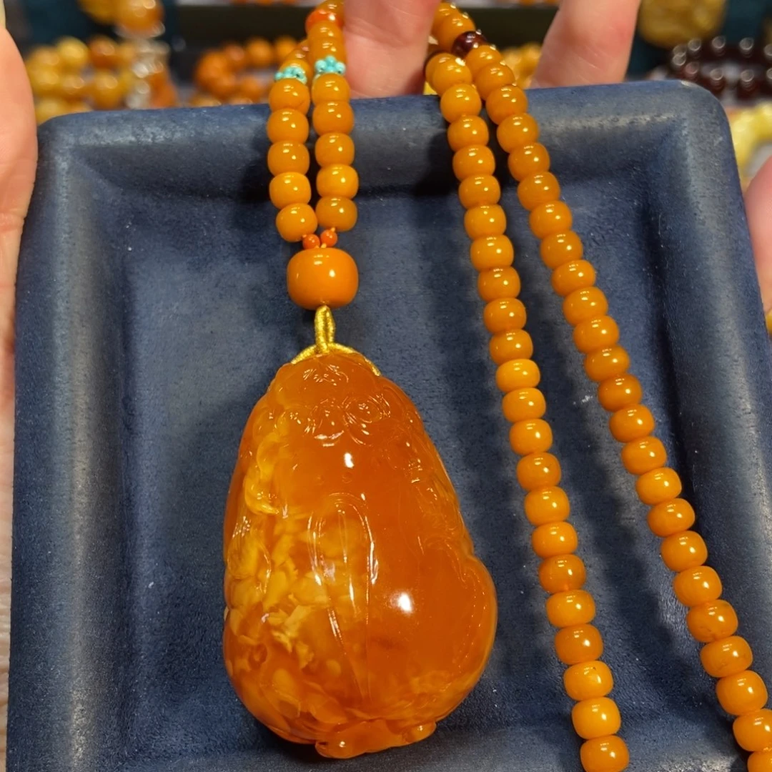 蜜蜡颈饰未镶嵌蜜蜡