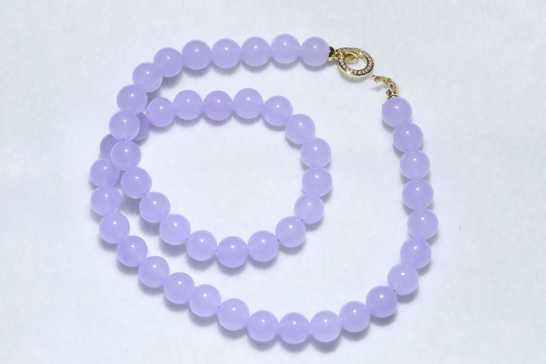 TYXL642紫冰翡翠妈妈项链