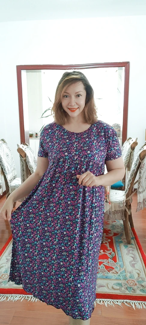 舒适凉爽宽松女睡衣裙子