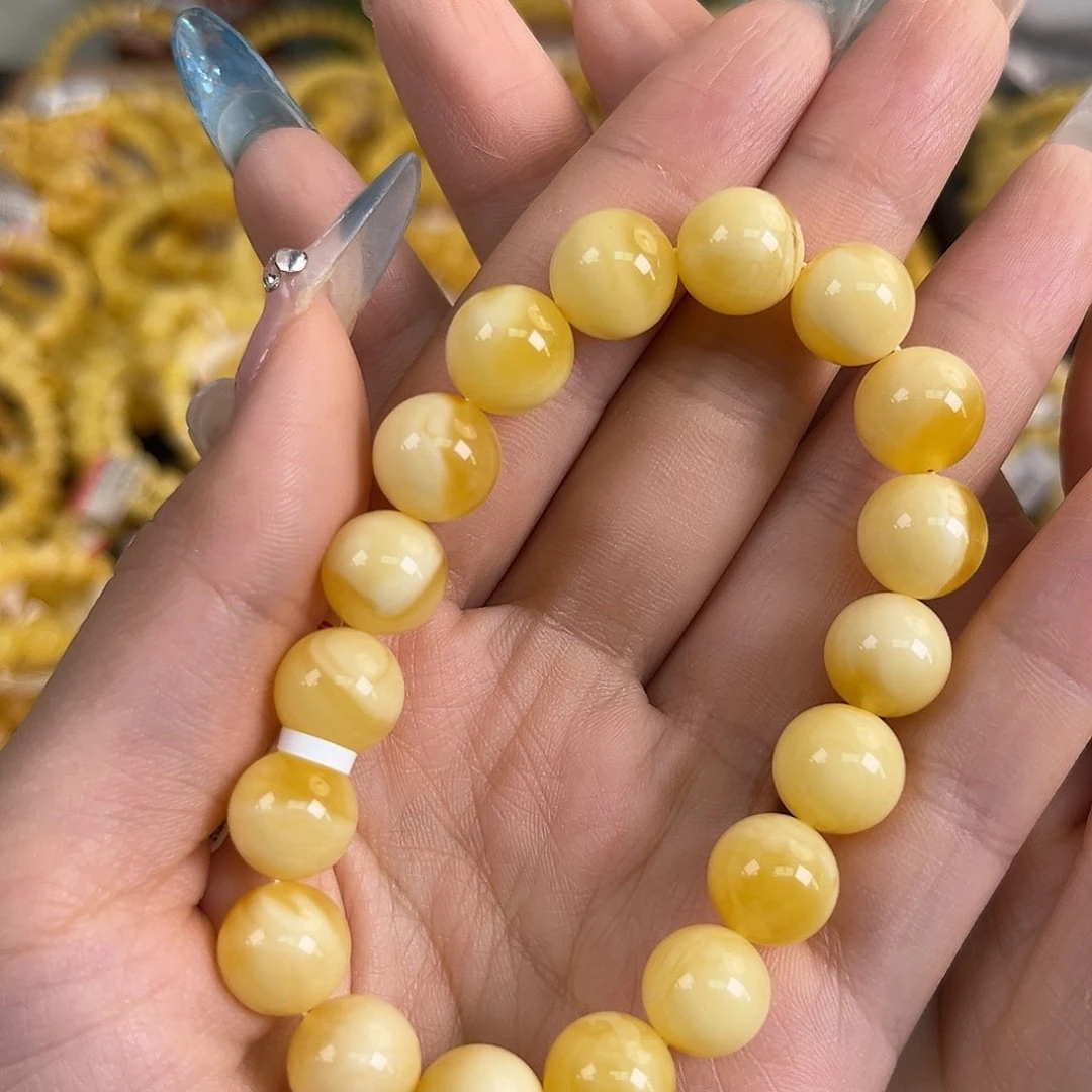 裸石琥珀未镶嵌金白溶洞11+