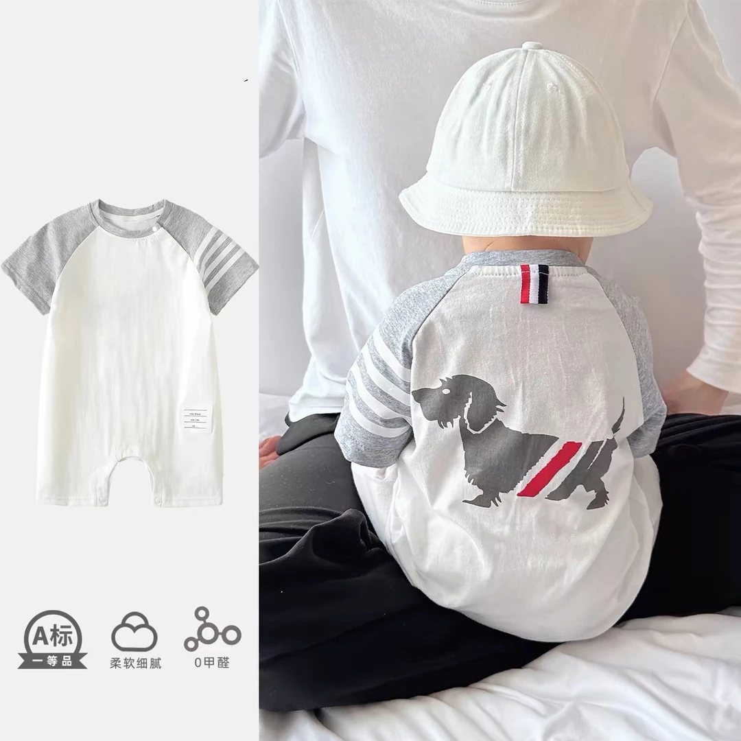 新生婴儿衣服夏装男宝宝连体衣夏季超萌婴幼儿满月短袖外出服夏天