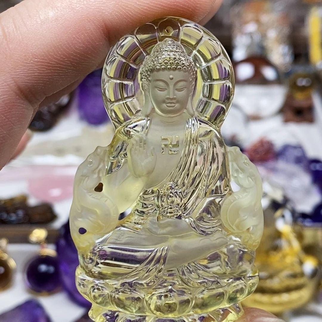 金***豆颈饰水晶未镶嵌天然水晶吊坠