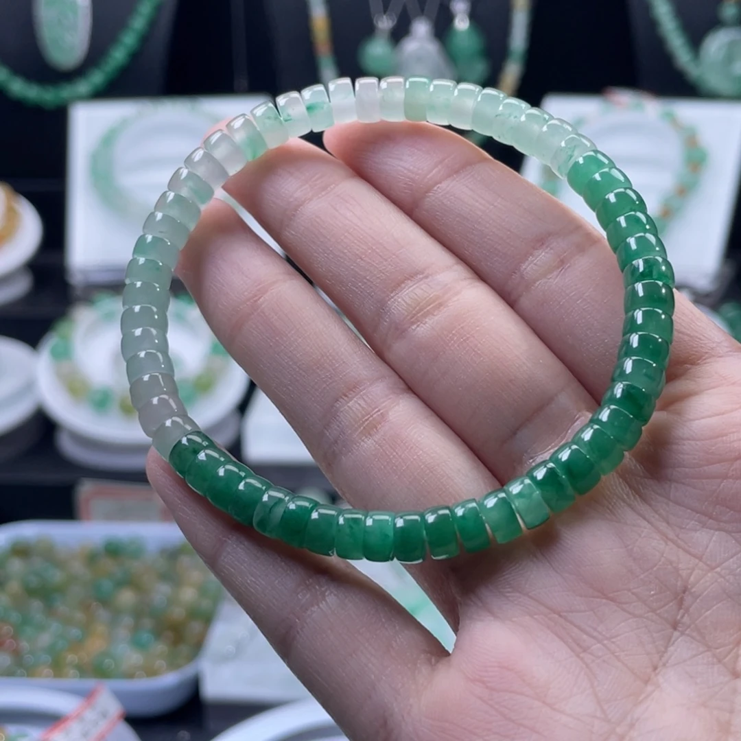 石英质玉（非洲翠）未镶嵌手串