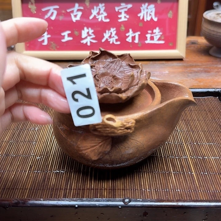 纯手工制作粗陶茶具