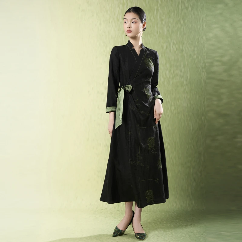 JIXIANGYIJIA/吉祥衣家星河浮霁（连衣裙）951237295 100桑蚕丝