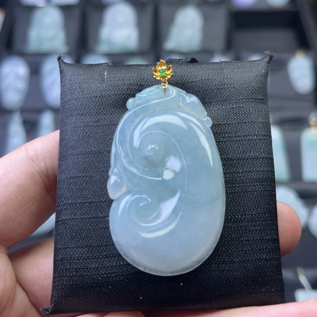 翡翠未镶嵌颈饰591