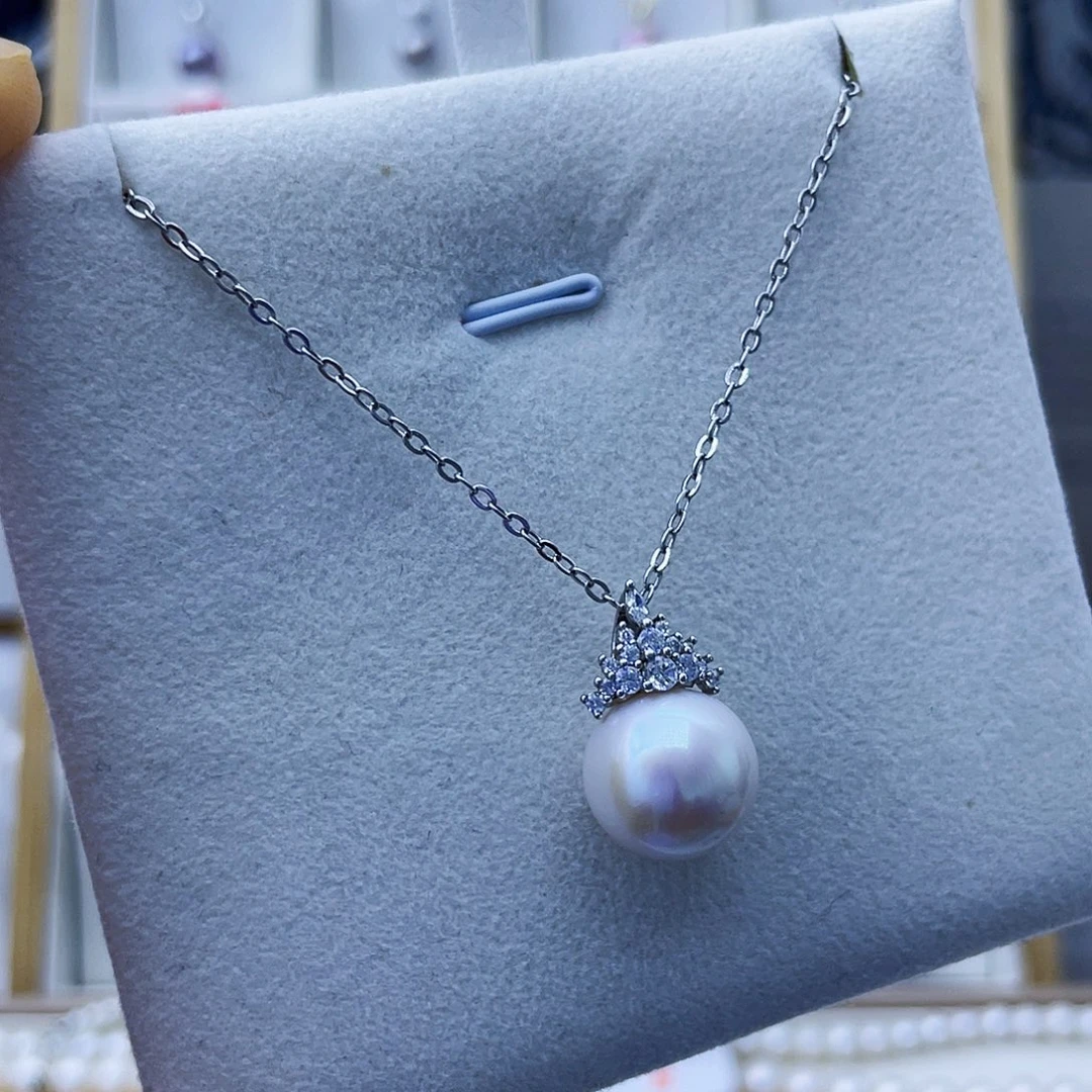 银S925镶嵌吊坠(不含链)淡水珍珠
