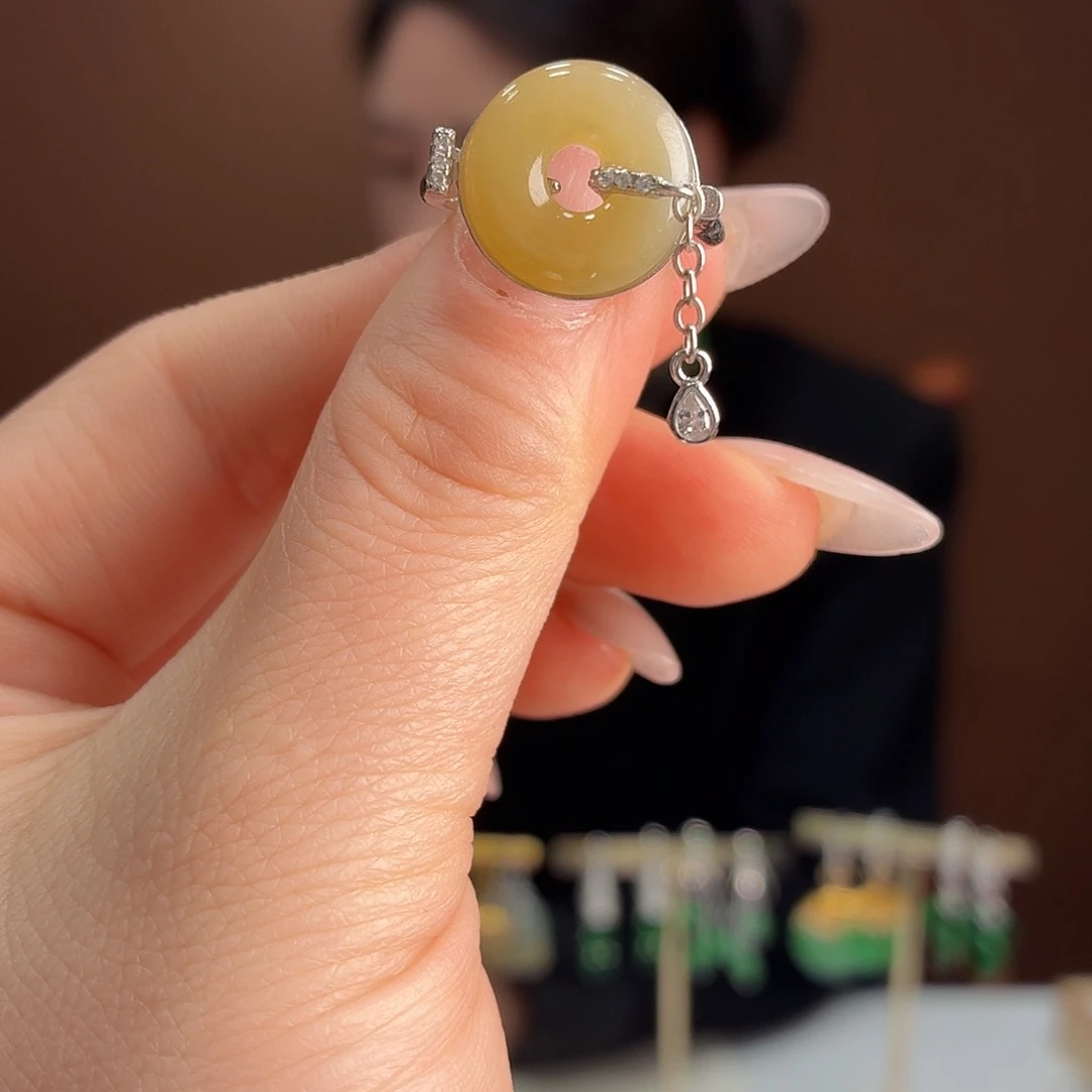 翡翠银S925镶嵌戒指