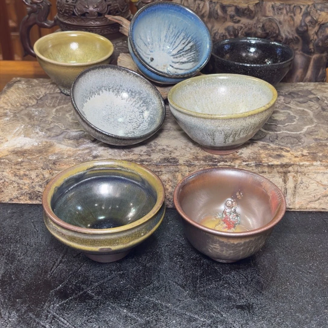 茶盏璀****空落灰烧建造窑变