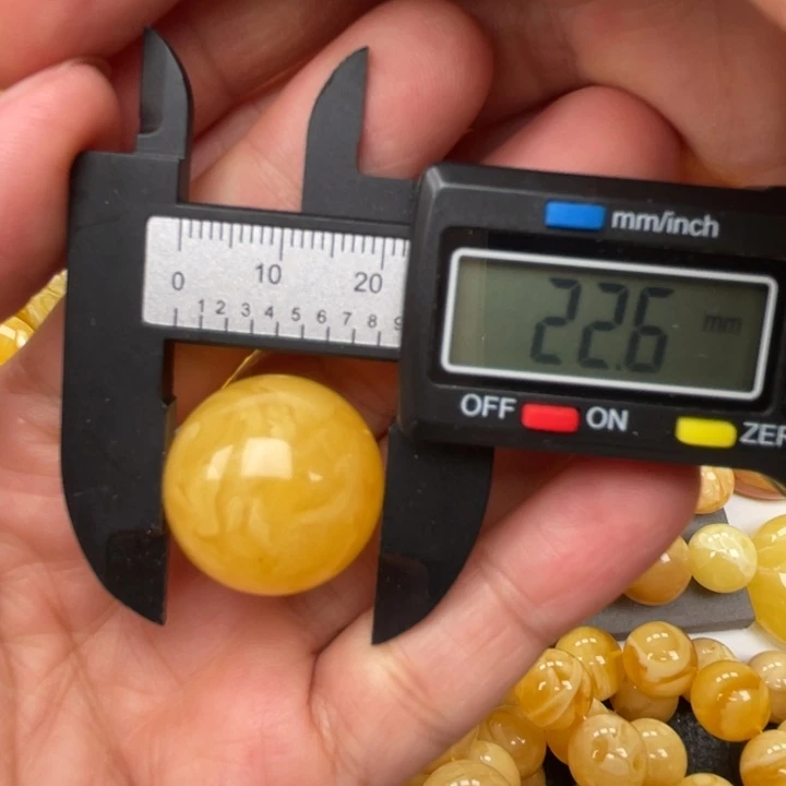 裸石蜜蜡未镶嵌蜜蜡有瑕圆珠