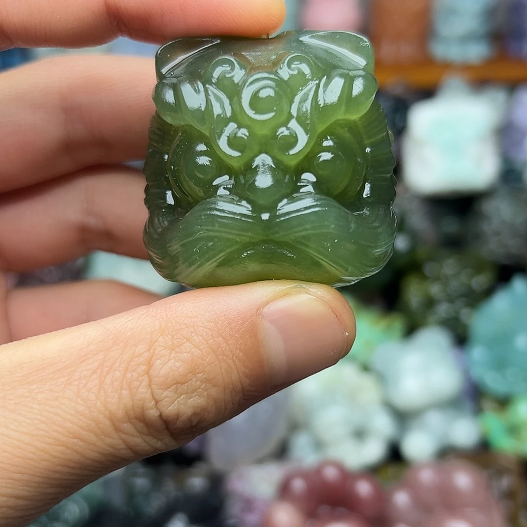 石材醒狮小白岫岩