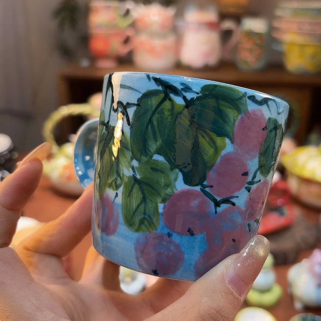 摆件景德镇手绘高温釉下彩陶瓷茶具