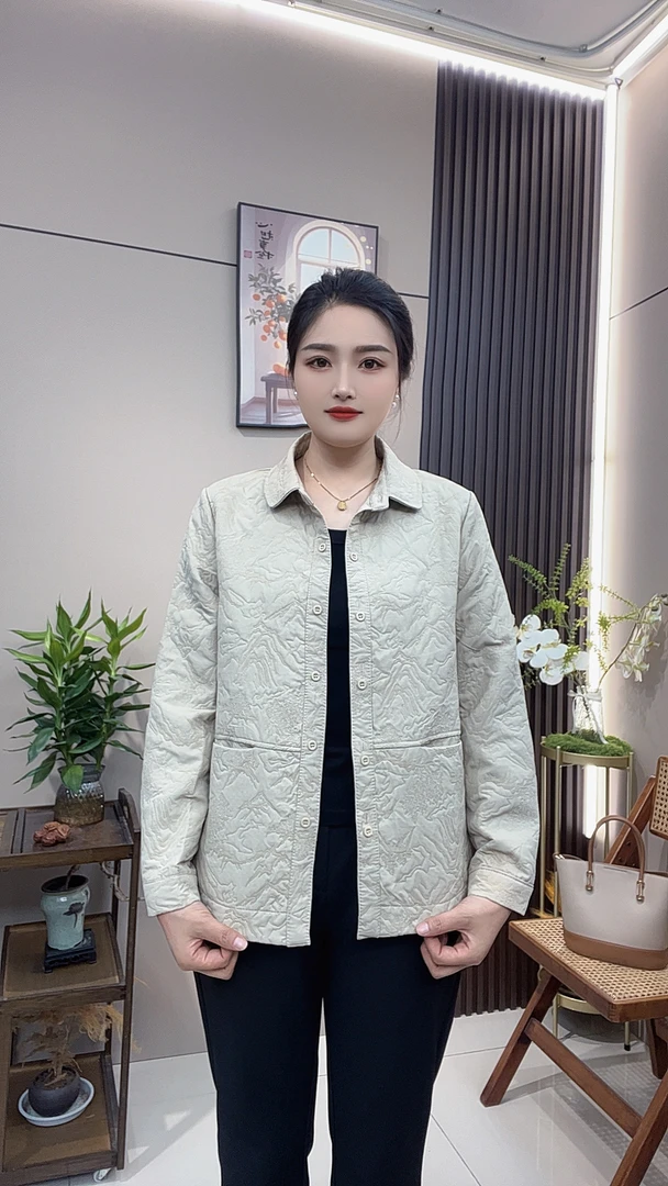 【涵妍女装定制】2025春秋新款休闲时尚百搭气质女装妈妈装外套