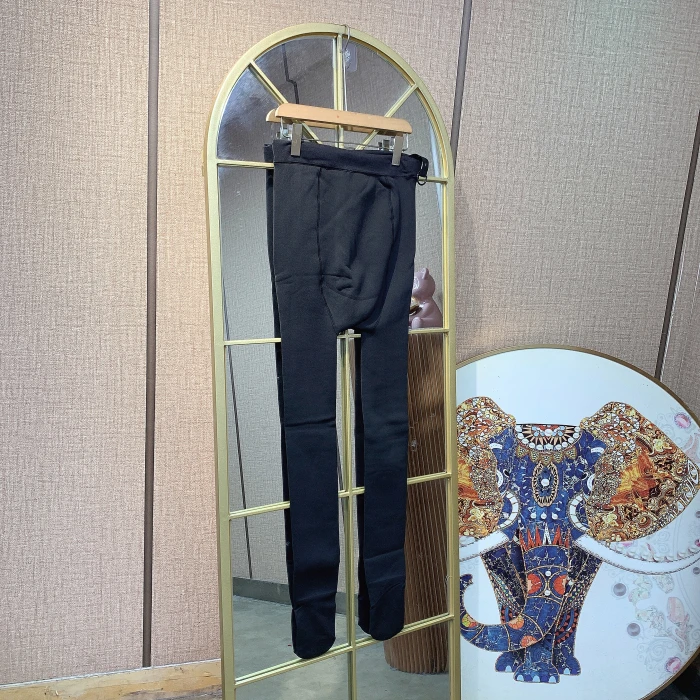 N023孕妇黑色连脚袜裤90-150